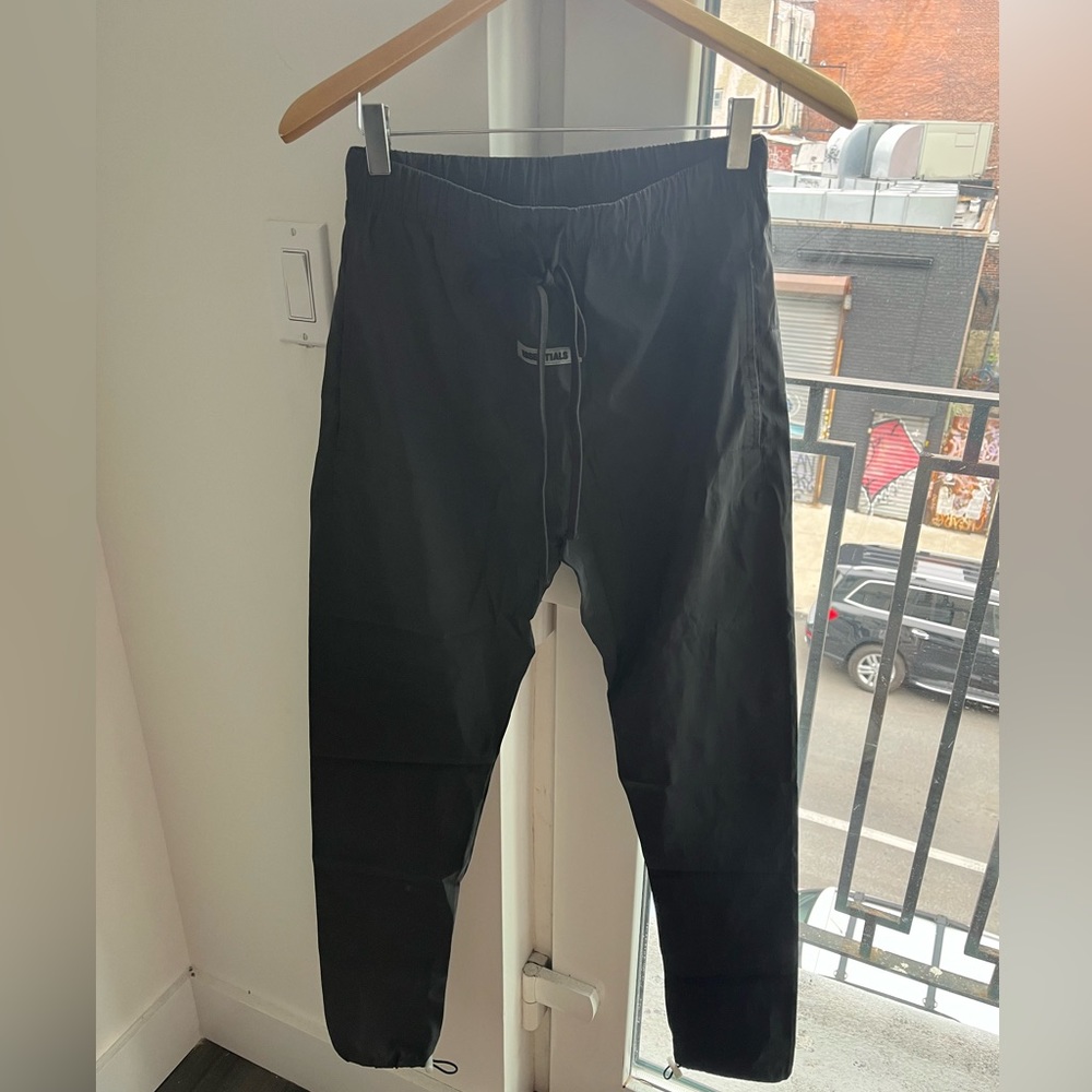 Essentials Black Reflective Track Pants